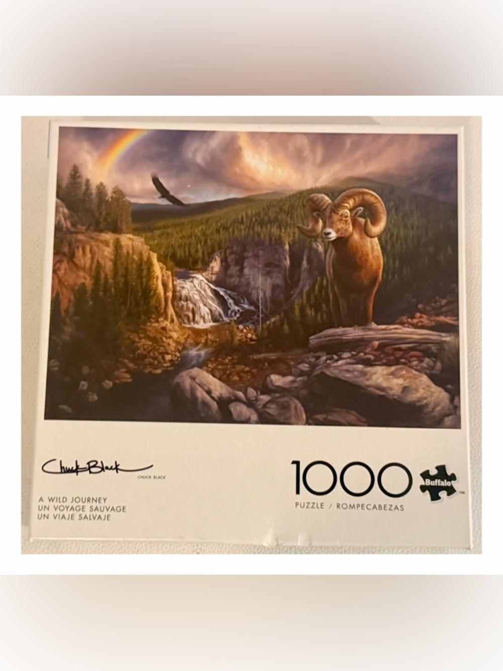 Buffalo 1000 Piece Puzzle A Wild Journey Chuck Black COMPLETE with Poster